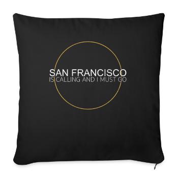 San Francisco Quote - Sofa pillowcase 17,3'' x 17,3'' (45 x 45 cm) - black - Front