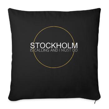 Dicton de Stockholm - Housse de coussin décorative 45 x 45 cm - noir - Devant
