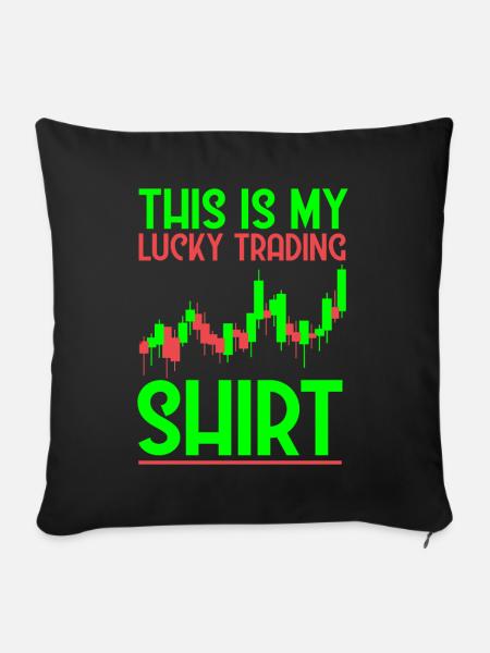 Trading Glück Börse - Sofakissenbezug 45 x 45 cm - Schwarz