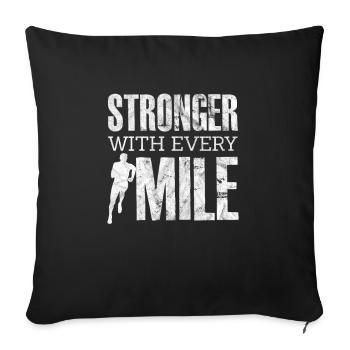 Running Runner Jogging Jogging Runner Gift - Sofa pillowcase 17,3'' x 17,3'' (45 x 45 cm) - black - Front