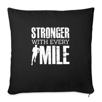 Run - Sofa pillowcase 17,3'' x 17,3'' (45 x 45 cm) - black - Front