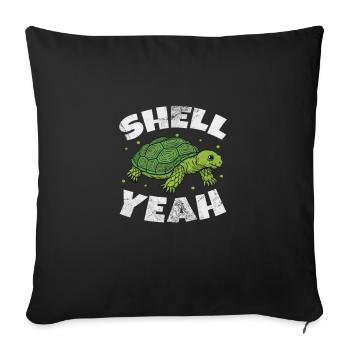Turtle - Sofa pillowcase 17,3'' x 17,3'' (45 x 45 cm) - black - Front