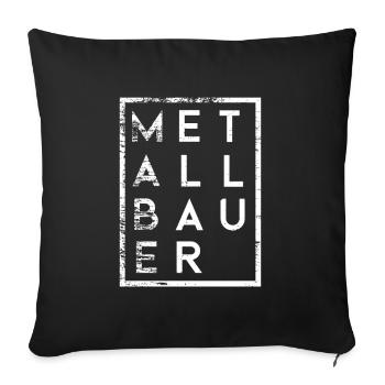 Metallbauer Minimalismus Metallbau - Sofakissenbezug 45 x 45 cm - Schwarz - Vorne