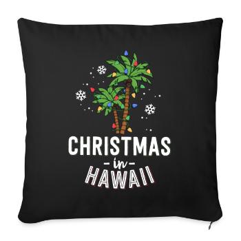 Christmas In Hawaii Deck The Palm Trees Family - Sofa pillowcase 17,3'' x 17,3'' (45 x 45 cm) - black - Front