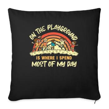 Primary School Teacher Kindergarten Educator - Sofa pillowcase 17,3'' x 17,3'' (45 x 45 cm) - black - Front
