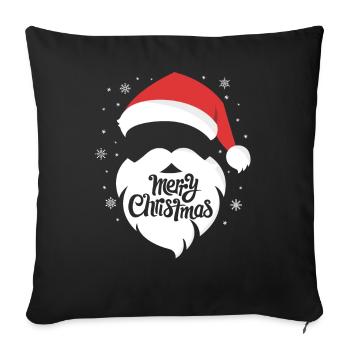 Joyeux Père Noël Costume Joyeux Noël - Housse de coussin décorative 45 x 45 cm - noir - Devant