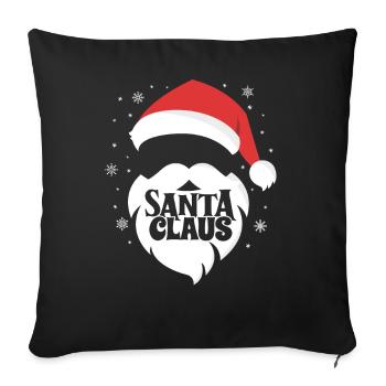 Joyeux Père Noël Costume Joyeux Noël - Housse de coussin décorative 45 x 45 cm - noir - Devant
