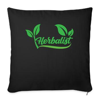 Herboriste Herboriste Herbes de jardin Herbe - Housse de coussin décorative 45 x 45 cm - noir - Devant