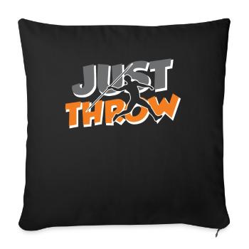 Easy throwing Javelin thrower Javelin throw Javelin throw - Sofa pillowcase 17,3'' x 17,3'' (45 x 45 cm) - black - Front