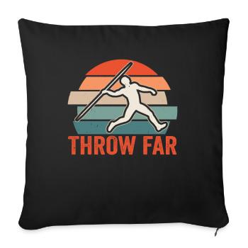 Throw Wide Javelin Thrower Javelin Throw Javelin Throw - Sofa pillowcase 17,3'' x 17,3'' (45 x 45 cm) - black - Front