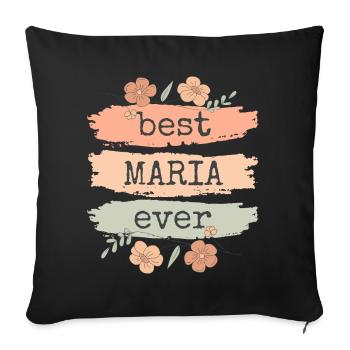 Maria Nom du cadeau Proverbes d’anniversaire - Housse de coussin décorative 45 x 45 cm - noir - Devant