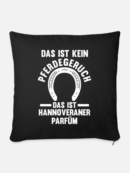 Pferd Reitsport Reiten Pferdesport Hannoveraner - Sofakissenbezug 45 x 45 cm - Schwarz