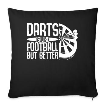 Darts Dartboard Dart - Sofakissenbezug 45 x 45 cm - Schwarz - Vorne