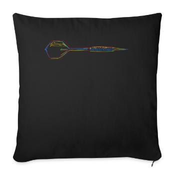 Darts Dartpfeil Dart - Sofa pillowcase 17,3'' x 17,3'' (45 x 45 cm) - black - Front