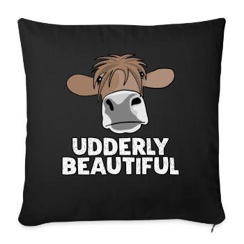 Cow Farmer Farm Cows - Sofa pillowcase 17,3'' x 17,3'' (45 x 45 cm) - black - Front