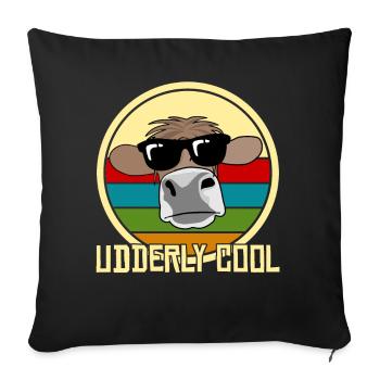 Cow Farmer Calf Farm Calf Cows - Sofa pillowcase 17,3'' x 17,3'' (45 x 45 cm) - black - Front