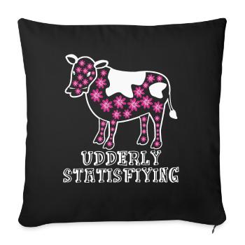 Cow Farmer Farmer Cows - Sofa pillowcase 17,3'' x 17,3'' (45 x 45 cm) - black - Front