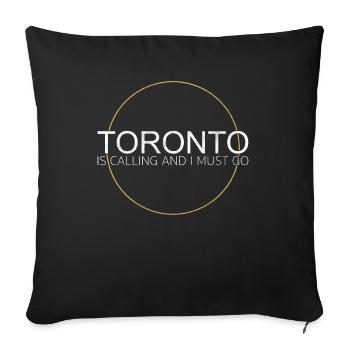 Toronto Spruch - Sofakissenbezug 45 x 45 cm - Schwarz - Vorne