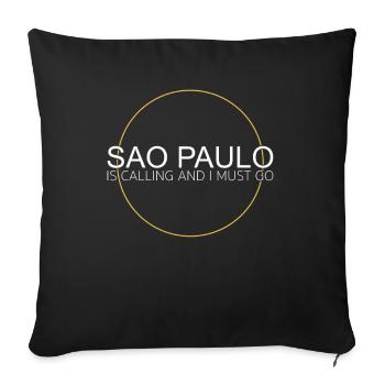 Sao Paulo Spruch - Sofakissenbezug 45 x 45 cm - Schwarz - Vorne