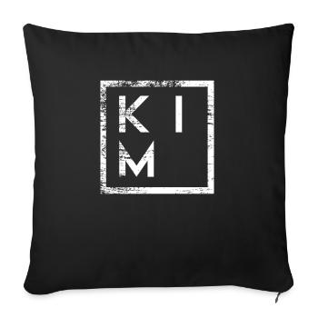 Kim Minimalisme - Housse de coussin décorative 45 x 45 cm - noir - Devant