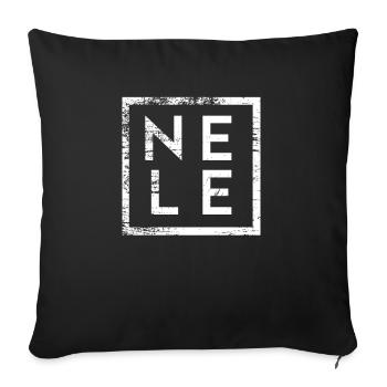 Nele Minimalismus - Sofakissenbezug 45 x 45 cm - Schwarz - Vorne