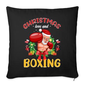 Christmas Love Boxing Boxer Christmas Gift - Sofa pillowcase 17,3'' x 17,3'' (45 x 45 cm) - black - Front