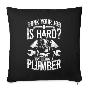 Plumbing Plumber Vintage Think - Sofakissenbezug 45 x 45 cm - Schwarz - Vorne