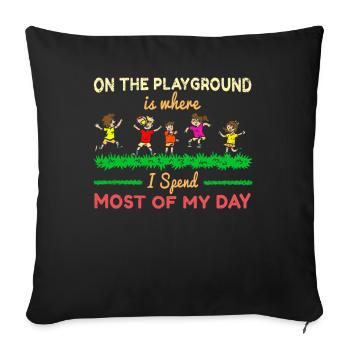 Primary School Teacher Kindergarten Educator - Sofa pillowcase 17,3'' x 17,3'' (45 x 45 cm) - black - Front