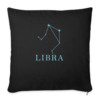Star constellation Zodiac sign Libra - Sofa pillowcase 17,3'' x 17,3'' (45 x 45 cm) - black - Front
