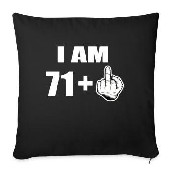 72e anniversaire - Housse de coussin décorative 45 x 45 cm - noir - Devant