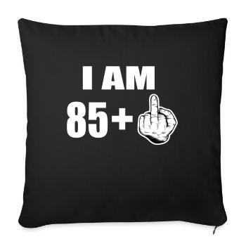 86th birthday - Sofa pillowcase 17,3'' x 17,3'' (45 x 45 cm) - black - Front