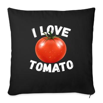 Tomaten Liebe für Gärtner Vegetarier für - Sofakissenbezug 45 x 45 cm - Schwarz - Vorne