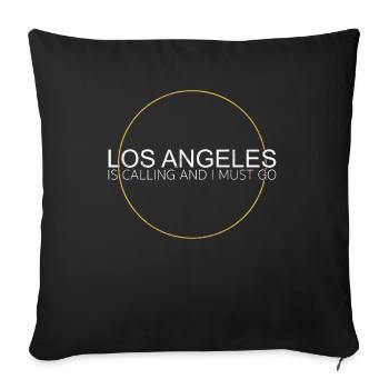 Los Angeles Quote - Sofa pillowcase 17,3'' x 17,3'' (45 x 45 cm) - black - Front