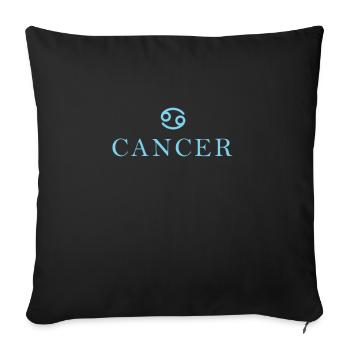 Zodiac sign Cancer constellation - Sofa pillowcase 17,3'' x 17,3'' (45 x 45 cm) - black - Front