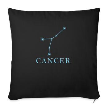 Star constellation Zodiac sign Cancer - Sofa pillowcase 17,3'' x 17,3'' (45 x 45 cm) - black - Front