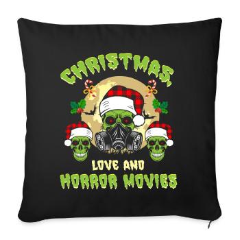 Horror Movie Zombie Santa Christmas Love Horror - Sofa pillowcase 17,3'' x 17,3'' (45 x 45 cm) - black - Front