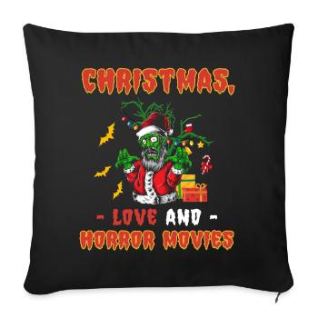 Horror Movie Zombie Santa Christmas Love Horror - Sofa pillowcase 17,3'' x 17,3'' (45 x 45 cm) - black - Front