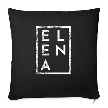 Elena Minimalism - Sofa pillowcase 17,3'' x 17,3'' (45 x 45 cm) - black - Front