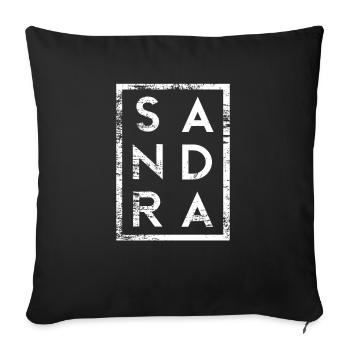 Sandra Minimalism - Sofa pillowcase 17,3'' x 17,3'' (45 x 45 cm) - black - Front