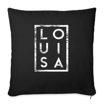 Louisa Minimalisme - Housse de coussin décorative 45 x 45 cm - noir - Devant