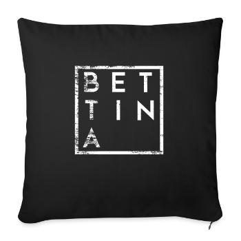 Bettina Minimalismus - Sofakissenbezug 45 x 45 cm - Schwarz - Vorne