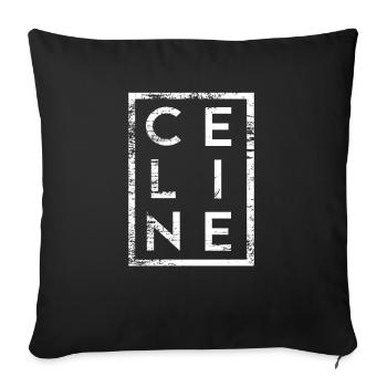 Céline Minimalisme - Housse de coussin décorative 45 x 45 cm - noir - Devant