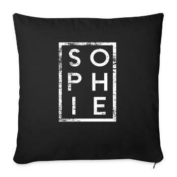 Sophie Minimalism - Sofa pillowcase 17,3'' x 17,3'' (45 x 45 cm) - black - Front