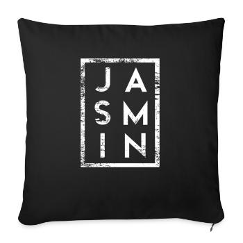 Jasmine Minimalism - Sofa pillowcase 17,3'' x 17,3'' (45 x 45 cm) - black - Front