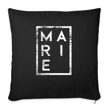 Marie Minimalismus - Sofakissenbezug 45 x 45 cm - Schwarz - Vorne