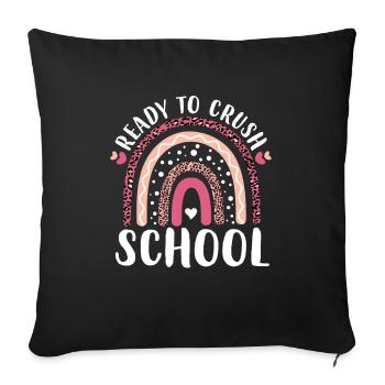 Ready To Crush School - Sofa pillowcase 17,3'' x 17,3'' (45 x 45 cm) - black - Front