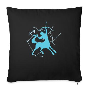 Sagittarius from Star constellation Zodiac Sign - Sofa pillowcase 17,3'' x 17,3'' (45 x 45 cm) - black - Front