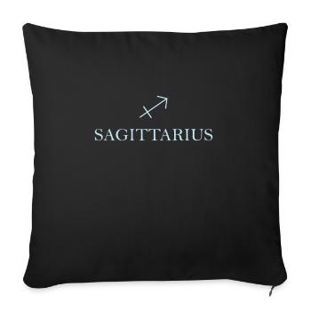Sternzeichen Sagittarius Schütze Sternbild - Sofakissenbezug 45 x 45 cm - Schwarz - Vorne