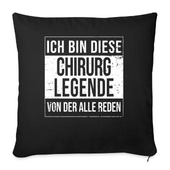 Krankenhaus Arzt Geburtstag geboren Legende - Sofakissenbezug 45 x 45 cm - Schwarz - Vorne