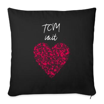 TCM mit Herz Altnernative Chinesische Medizin - Sofakissenbezug 45 x 45 cm - Schwarz - Vorne